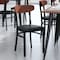 Flash Furniture Black Vinyl Dining Chairs - Walnut Wood Backs, PK 2 2-XU-DG6V5BV-WAL-GG - alternate 1
